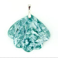 Larimar Shell Pendant Silver